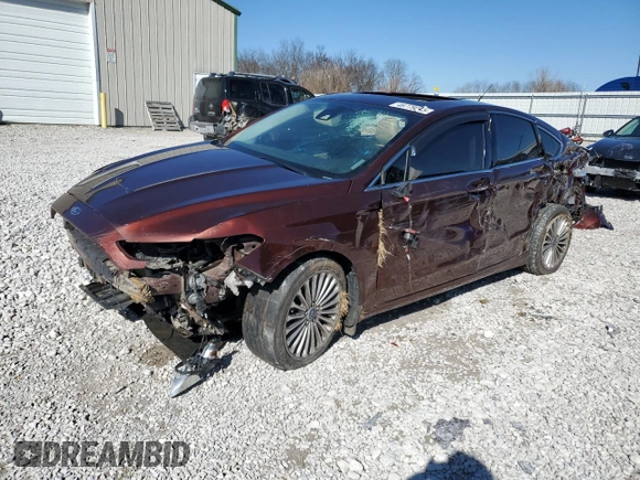 2015 Ford Fusion Titanium with VIN 3FA6P0K98FR180635, listed as a Copart auction lot 46779245 with 124,691 mi miles and Salvage Title. Bid and sale history available at carsss.com. Image 1.