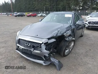 2021 Infiniti Q50 Luxe with VIN JN1EV7BR9MM755760, listed as a IAAI auction lot 41999322 with 60,978 mi miles and . Bid and sale history available at carsss.com. Image 17.
