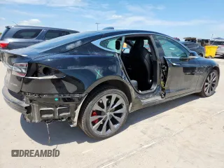 2021 Tesla Model S 75D with VIN 5YJSA1E42MF426965, listed as a Copart auction lot 63052185 with 50,405 mi miles and Salvage title. Bid and sale history available at DreamBid. Image 3.