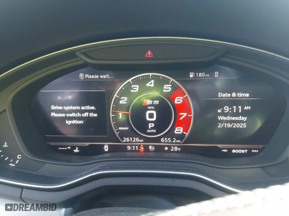 2018 Audi S5 Coupe Prestige with VIN WAUR4AF52JA055241, listed as a IAAI auction lot 41377422 with NaN miles. Bid and sale history available at carsss.com. Image 7.