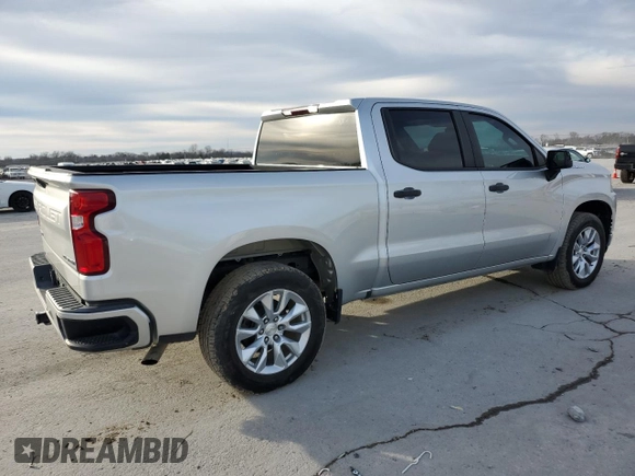 2020 Chevrolet Silverado 1500 Custom with VIN 3GCPWBEK6LG135650, listed as a Copart auction lot 46837975 with 42,063 mi miles and Salvage Title. Bid and sale history available at carsss.com. Image 3.