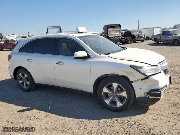 2015 Acura MDX with VIN 5FRYD3H2XFB003124, listed as a Copart auction lot 72588474 with 162,730 mi miles and Salvage Title. Bid and sale history available at carsss.com. Image 4.