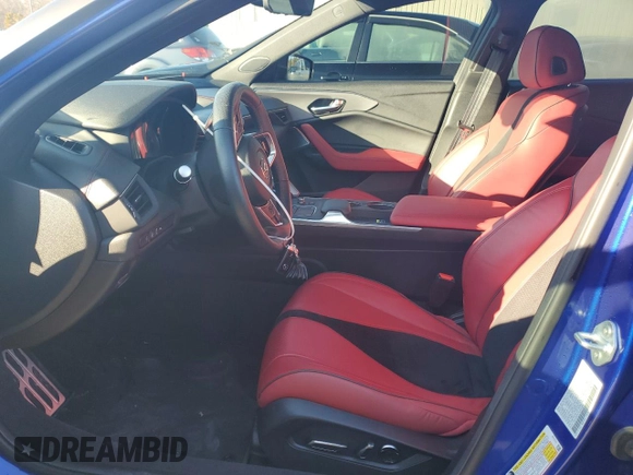 2022 Acura TLX w/A-Spec Package with VIN 19UUB5F57NA003556, listed as a Copart auction lot 82908574 with 2,266 mi miles and Non repairable. Bid and sale history available at DreamBid. Image 7.