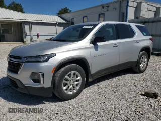 2022 Chevrolet Traverse LS with VIN 1GNERFKW1NJ162230, listed as a Copart auction lot 54315475 with 34,358 mi miles and Salvage title. Bid and sale history available at DreamBid. Image 1.