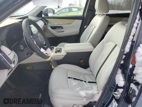 2025 Mazda CX-90 S Premium Plus Package with VIN JM3KKEHC6S1193581, listed as a Copart auction lot 86355484 with 4,455 mi miles and Salvage title. Bid and sale history available at DreamBid. Image 7.