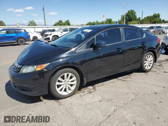 2012 Honda Civic EX with VIN 19XFB2F84CE102698, listed as a Copart auction lot 61742724 with 162,159 mi miles and Salvage Title. Bid and sale history available at DreamBid. Image 1.