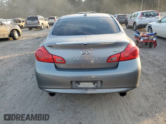 2015 Infiniti Q40 with VIN JN1CV6AR0FM650630, listed as a Copart auction lot 82579604 with 104,324 mi miles and Salvage Title. Bid and sale history available at carsss.com. Image 6.