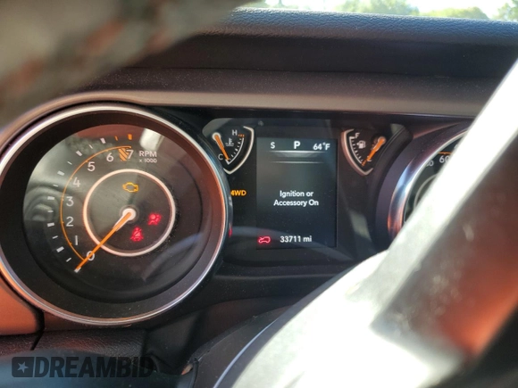 2022 Jeep Wrangler Unlimited High Tide with VIN 1C4HJXDG9NW132131, listed as a Copart auction lot 69314354 with 33,711 mi miles and Salvage Title. Bid and sale history available at DreamBid. Image 9.