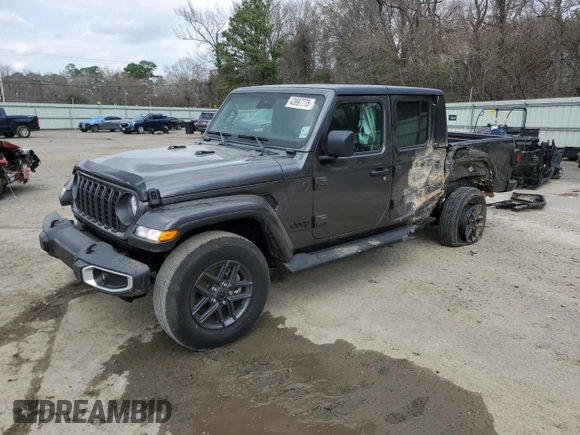 2024 Jeep Gladiator Sport S z VIN 1C6HJTAG5RL127813, wystawiony jako Copart lot #43997775 z przebiegiem 13 932 mil mil oraz Szkoda całkowita • Salvage title. Historia ofert i sprzedaży dostępna na DreamBid. Obrazek 1.