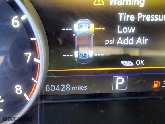 2016 Nissan Murano Platinum with VIN 5N1AZ2MG7GN161421, listed as a Copart auction lot 49360915 with 80,428 mi miles and Clean Title. Bid and sale history available at carsss.com. Image 8.