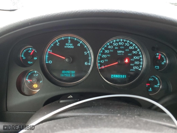2008 Chevrolet Silverado 1500 LTZ with VIN 2GCEK13Y181166373, listed as a Copart auction lot 44575265 with 167,503 mi miles and Salvage Title. Bid and sale history available at carsss.com. Image 9.