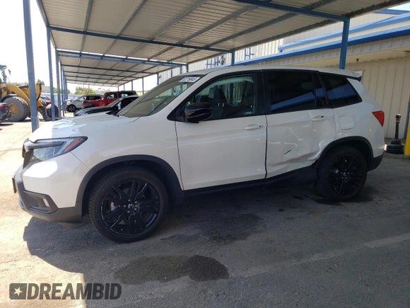 2019 Honda Passport Sport with VIN 5FNYF7H23KB005357, listed as a Copart auction lot 62219045 with 52,384 mi miles and Salvage title. Bid and sale history available at DreamBid. Image 1.