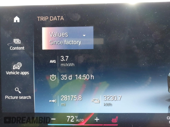 2023 BMW i4 eDrive35 z VIN WBY43AW04PFR19351, wystawiony jako IAAI lot #41841961 z przebiegiem 28 175 mil mil oraz . Historia ofert i sprzedaży dostępna na DreamBid. Obrazek 7.