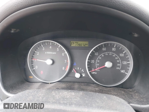 2008 Hyundai Accent GS with VIN KMHCM36C18U091400, listed as a IAAI auction lot 41942989 with 179,072 mi miles. Bid and sale history available at carsss.com. Image 7.