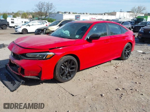 2025 Honda Civic Sport with VIN 2HGFE2F51SH528155, listed as a IAAI auction lot 42094578 with 6,403 mi miles and . Bid and sale history available at DreamBid. Image 16.