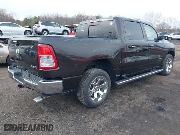2019 Ram 1500 Big Horn with VIN 1C6SRFFT6KN623770, listed as a IAAI auction lot 41887518 with 46,917 mi miles and . Bid and sale history available at DreamBid. Image 4.