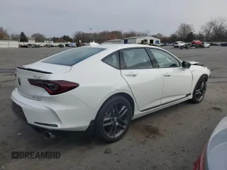 2024 Acura TLX w/A-Spec Package with VIN 19UUB6F50RA001644, listed as a Copart auction lot 81361424 with 0 mi miles and Salvage Title. Bid and sale history available at carsss.com. Image 3.