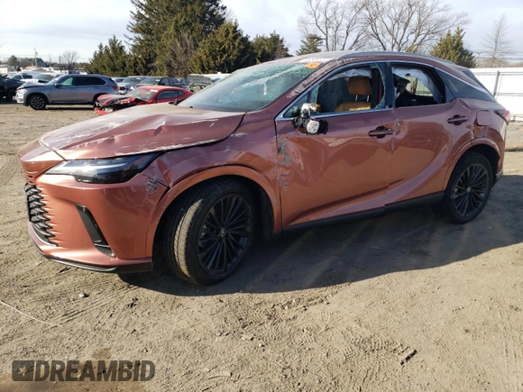 2025 Lexus RX 350 with VIN 2T2BAMCA0SC089803, listed as a Copart auction lot 46683815 with 1,629 mi miles and Salvage Title. Bid and sale history available at DreamBid. Image 1.