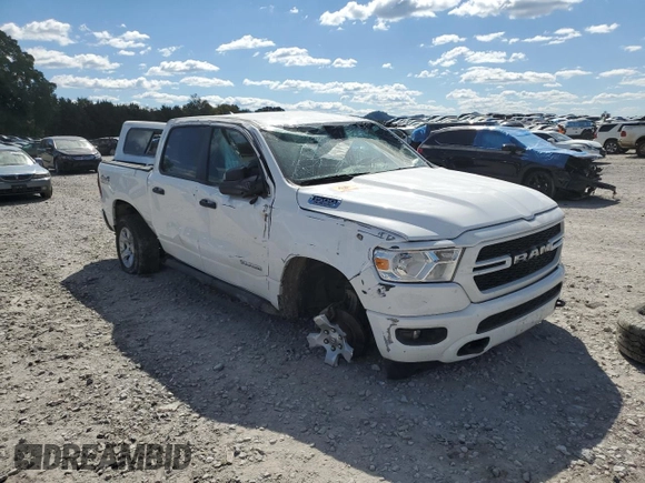 2022 Ram 1500 Tradesman with VIN 1C6SRFGT0NN269943, listed as a Copart auction lot 76373904 with 59,511 mi miles and Salvage title. Bid and sale history available at DreamBid. Image 4.