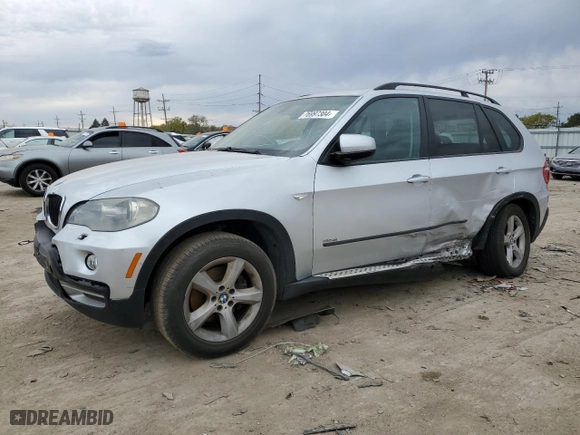2007 BMW X5 3.0si with VIN 4USFE43507LY79240, listed as a Copart auction lot 76997304 with 142,895 mi miles and Salvage Title. Bid and sale history available at carsss.com. Image 1.