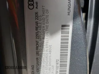 2015 Audi A3 Premium Plus z VIN WAUCCGFF5F1021872, wystawiony jako Copart lot #50088735 z przebiegiem 158 325 mil mil oraz Szkoda całkowita • Salvage title. Historia ofert i sprzedaży dostępna na DreamBid. Obrazek 12.