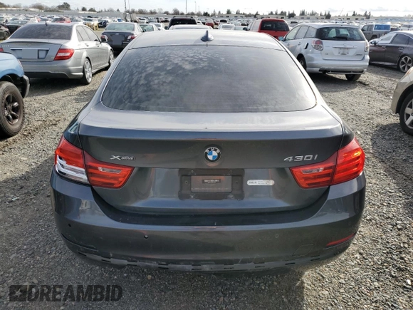 2017 BMW 4 Series 430i xDrive with VIN WBA4F9C54HG440590, listed as a Copart auction lot 45761255 with 105,551 mi miles and Salvage title. Bid and sale history available at DreamBid. Image 6.