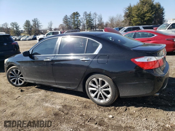 2014 Honda Accord Sport with VIN 1HGCR2F59EA270980, listed as a Copart auction lot 46647434 with 125,736 mi miles and Salvage Title. Bid and sale history available at DreamBid. Image 2.