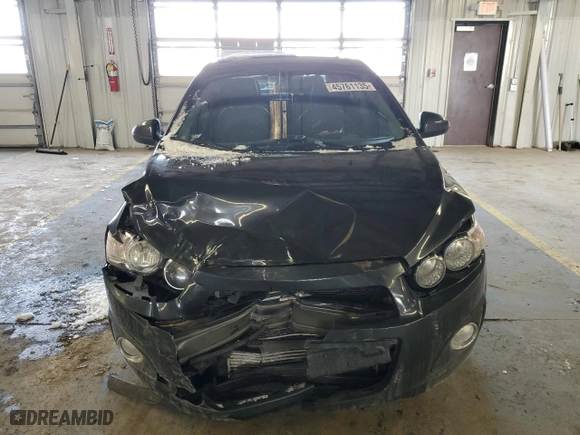 2015 Chevrolet Sonic LTZ with VIN 1G1JE5SB3F4187780, listed as a Copart auction lot 45761135 with 92,449 mi miles and Salvage Title. Bid and sale history available at carsss.com. Image 5.