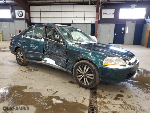 1996 Honda Civic DX with VIN 1HGEJ6625TL024927, listed as a Copart auction lot 44312075 with 132,594 mi miles and Salvage Title. Bid and sale history available at carsss.com. Image 4.