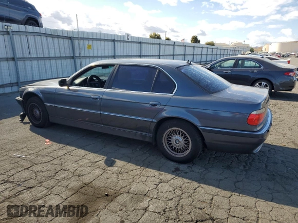 2001 BMW 7 Series 740iL with VIN WBAGH83491DP27388, listed as a Copart auction lot 78287314 with 31,045 mi miles and Salvage Title. Bid and sale history available at carsss.com. Image 2.