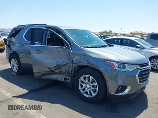 2019 Chevrolet Traverse LT Cloth with VIN 1GNERGKW3KJ150260, listed as a IAAI auction lot 42630621 with 121,244 mi miles and . Bid and sale history available at DreamBid. Image 6.