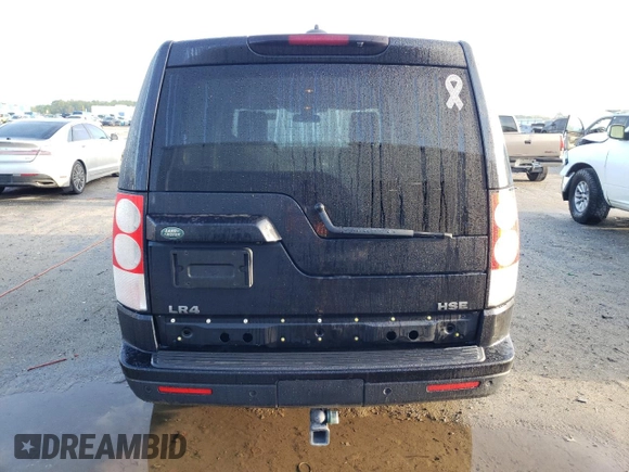 2011 Land Rover LR4 HSE with VIN SALAG2D49BA593971, listed as a Copart auction lot 50972645 with 155,471 mi miles and Salvage Title. Bid and sale history available at DreamBid. Image 6.