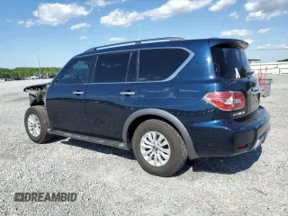 2020 Nissan Armada SV with VIN JN8AY2ND9LX016279, listed as a Copart auction lot 58010604 with 86,016 mi miles and Salvage Title. Bid and sale history available at carsss.com. Image 2.