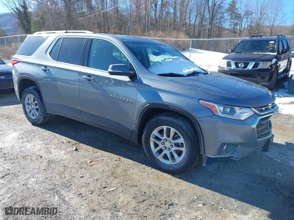 2020 Chevrolet Traverse LT Cloth with VIN 1GNEVGKW4LJ167615, listed as a IAAI auction lot 41622379 with 114,449 mi miles. Bid and sale history available at carsss.com. Image 1.