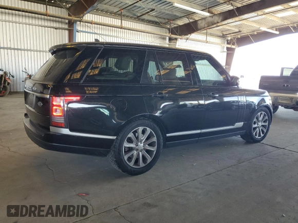 2015 Land Rover Range Rover HSE with VIN SALGS2VF9FA230844, listed as a Copart auction lot 64792135 with 90,012 mi miles and Salvage title. Bid and sale history available at DreamBid. Image 3.
