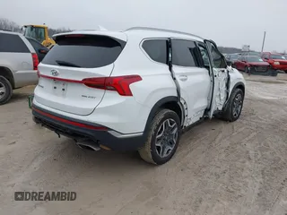2022 Hyundai Santa Fe Limited with VIN 5NMS4DAL7NH415708, listed as a IAAI auction lot 41571300 with 105,048 mi miles. Bid and sale history available at carsss.com. Image 4.