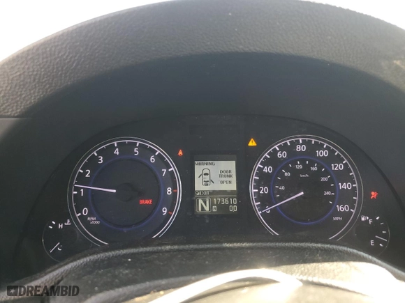 2012 Infiniti G37 Sedan Journey with VIN JN1CV6AP7CM931429, listed as a Copart auction lot 45493225 with 173,610 mi miles and Salvage Title. Bid and sale history available at carsss.com. Image 9.