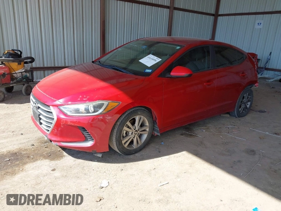 2018 Hyundai Elantra GL with VIN KMHD84LFXJU612021, listed as a IAAI auction lot 41634056 with 107,326 mi miles and . Bid and sale history available at DreamBid. Image 2.