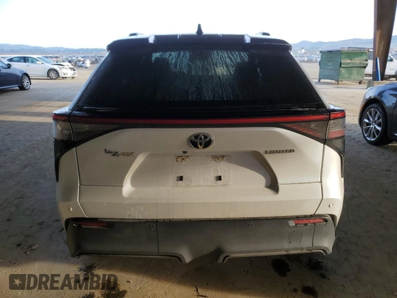 2023 Toyota bZ4X XLE with VIN JTMAAAAA7PA009698, listed as a Copart auction lot 47975935 with 15,916 mi miles and Salvage Title. Bid and sale history available at DreamBid. Image 6.
