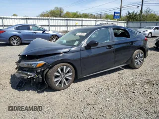 2022 Honda Civic EX-L z VIN 19XFL1H75NE002379, wystawiony jako Copart lot #54178595 z przebiegiem 15 233 mil mil oraz Szkoda całkowita • Salvage title. Historia ofert i sprzedaży dostępna na DreamBid. Obrazek 1.