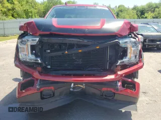 2018 Ford F-150 XL with VIN 1FTEW1E59JFE69696, listed as a Copart auction lot 55528584 with 77,186 mi miles and Salvage Title. Bid and sale history available at carsss.com. Image 5.