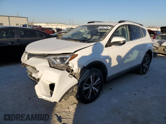 2018 Toyota RAV4 XLE with VIN JTMWFREV7JJ742974, listed as a Copart auction lot 41957735 with 87,005 mi miles and Salvage Title. Bid and sale history available at DreamBid. Image 1.