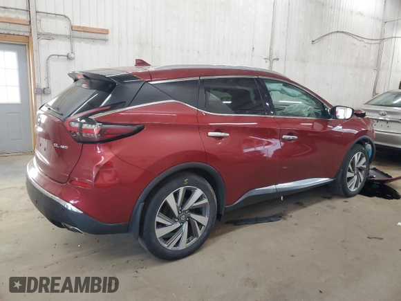 2019 Nissan Murano SL with VIN 5N1AZ2MS7KN114631, listed as a Copart auction lot 49160535 with 96,360 mi miles and Salvage Title. Bid and sale history available at DreamBid. Image 3.