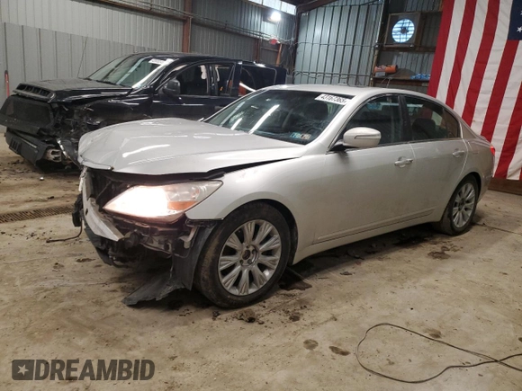 2009 Hyundai Genesis with VIN KMHGC46E99U043642, listed as a Copart auction lot 43167365 with 114,860 mi miles and Salvage Title. Bid and sale history available at DreamBid. Image 1.