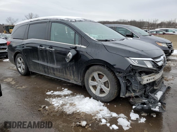 2020 Honda Odyssey EX with VIN 5FNRL6H52LB051555, listed as a Copart auction lot 44584755 with 55,905 mi miles and Salvage Title. Bid and sale history available at DreamBid. Image 4.