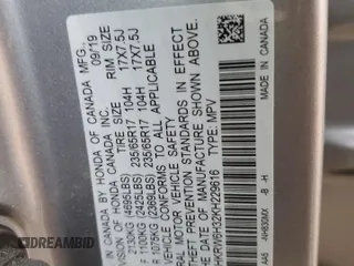 2019 Honda CR-V LX with VIN 2HKRW6H32KH229616, listed as a Copart auction lot 87234024 with 21,980 mi miles and Salvage Title. Bid and sale history available at DreamBid. Image 13.