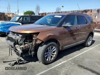 2017 Ford Explorer XLT with VIN 1FM5K7DH9HGA60625, listed as a Copart auction lot 46456765 with 91,824 mi miles and Salvage Title. Bid and sale history available at carsss.com. Image 1.