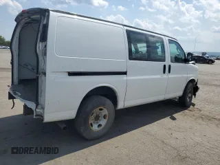 2017 Chevrolet Express Cargo with VIN 1GCWGAFG2H1126060, listed as a Copart auction lot 61141235 with 107,767 mi miles and Salvage title. Bid and sale history available at DreamBid. Image 3.