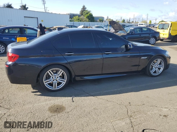 2015 BMW 5 Series 535i with VIN WBA5B1C5XFG127381, listed as a Copart auction lot 51338675 with 123,596 mi miles and Salvage Title. Bid and sale history available at carsss.com. Image 3.
