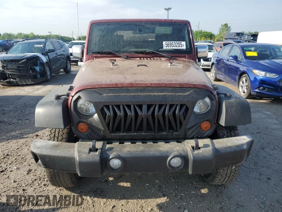 2009 Jeep Wrangler X with VIN 1J4FA24119L756089, listed as a Copart auction lot 56953205 with 158,157 mi miles and Salvage title. Bid and sale history available at DreamBid. Image 5.